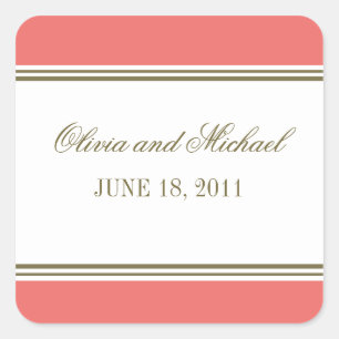 Eenvoudige streep koraal Sticker