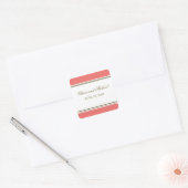 Eenvoudige streep koraal Sticker (Envelop)