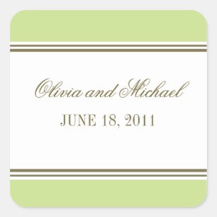 Eenvoudige Streep Lente Groene Sticker