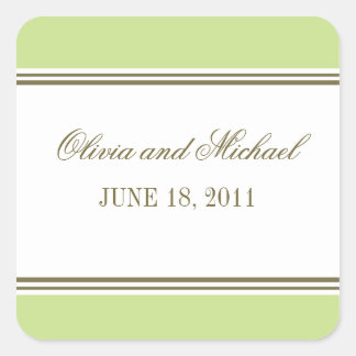 Eenvoudige Streep Lente Groene Sticker