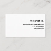 eenvoudige streep visitekaartje (Achterkant)