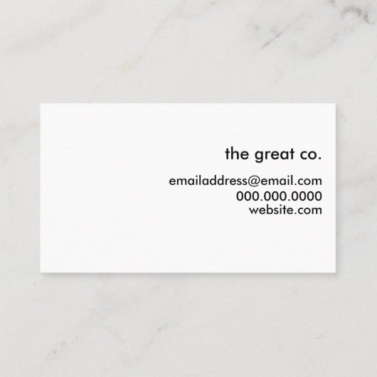 eenvoudige streep visitekaartje (Achterkant)