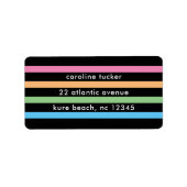 Eenvoudige streepjes op label voor zwart-wit (Voorkant)