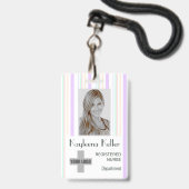 Eenvoudige streepjescode-ID voor Logo Badge (Voorzijde met lanyard)