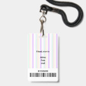 Eenvoudige streepjescode-ID voor Logo Badge (Achterkant met lanyard)