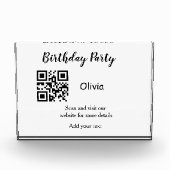 Eenvoudige streepjescode van de verjaardagswebsite fotoblokken (Voorkant)