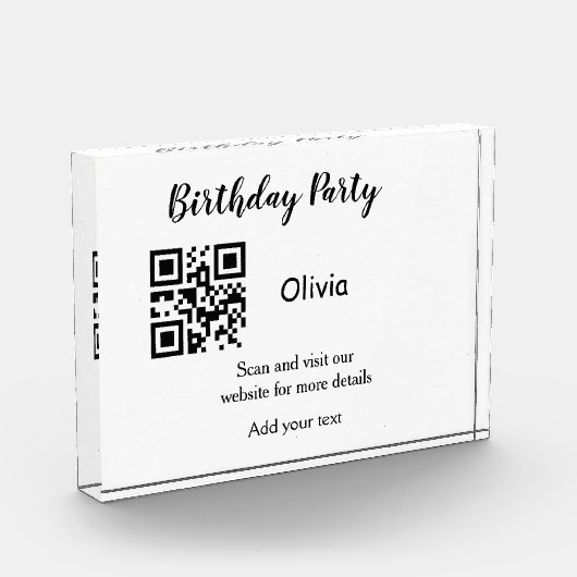 Eenvoudige streepjescode van de verjaardagswebsite fotoblokken (Links)