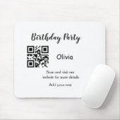 Eenvoudige streepjescode van de verjaardagswebsite muismat (Met muis)