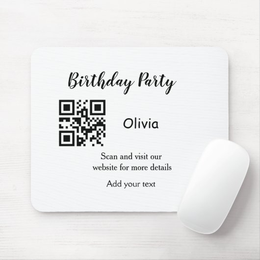 Eenvoudige streepjescode van de verjaardagswebsite muismat (Met muis)