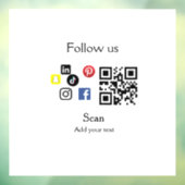 Eenvoudige streepjescode van de website van het be raamsticker (Vel 3)