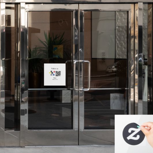 Eenvoudige streepjescode van de website van het be raamsticker (Kantoordeur)