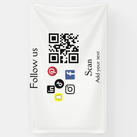 Eenvoudige streepjescode van de website van het be spandoek (Verticaal)