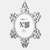 Eenvoudige streepjescode van de website van het be tin sneeuwvlok ornament (Rechts)