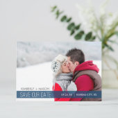 Eenvoudige strepen die de datum opslaan Mini uitno Save The Date (Staand voorkant)