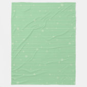 Eenvoudige strepen en stippen moderne muntgroen fleece deken (Voorkant)