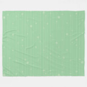 Eenvoudige strepen en stippen moderne muntgroen fleece deken (Voorkant (Horizontaal))