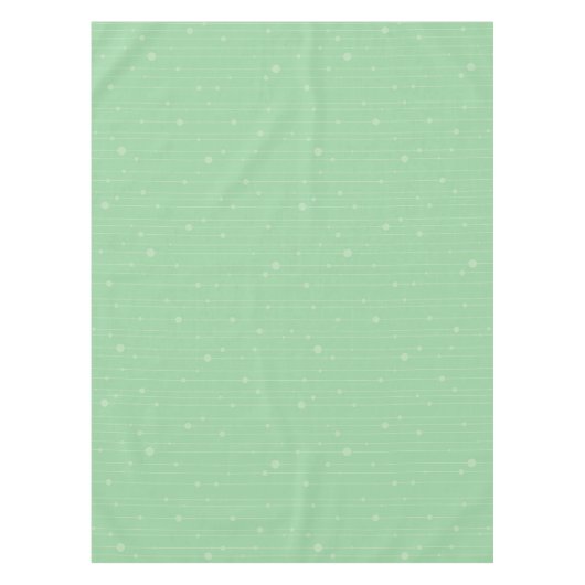 Eenvoudige strepen en stippen moderne muntgroen tafelkleed (Voorkant)