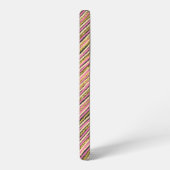 Eenvoudige strepen Modern Monogram Geel Goud Roze Samsung Galaxy Hoesje (Linkerkant)