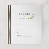 Eenvoudige strepen plaatskaartje (Buitenkant ongevouwen)