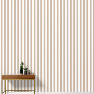 Eenvoudige strepen - Taupe Behang