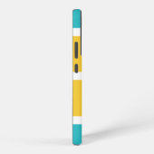 Eenvoudige strepen — Turquoise en geel Samsung Galaxy Hoesje (Rechterkant)