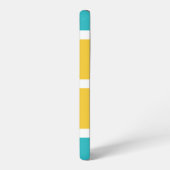 Eenvoudige strepen — Turquoise en geel Samsung Galaxy Hoesje (Linkerkant)