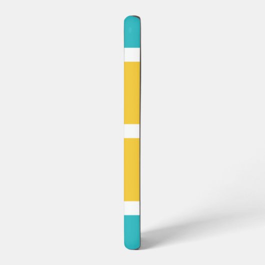 Eenvoudige strepen — Turquoise en geel Samsung Galaxy Hoesje (Linkerkant)