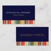 Eenvoudige strepen Visitekaartjes (Voorkant / Achterkant)