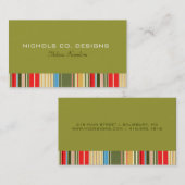 Eenvoudige strepen Visitekaartjes (Voorkant / Achterkant)