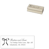 Eenvoudige strik klassieke bruiloft rubberstempel (Gestempeld)