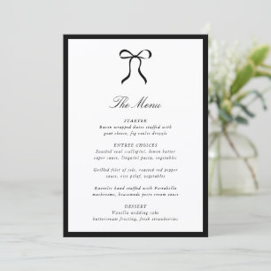 Eenvoudige strik klassieke trouw menu