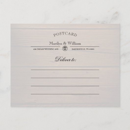 Eenvoudige String lampjes rustiek Save the Date Br Aankondigingskaart (Achterkant)