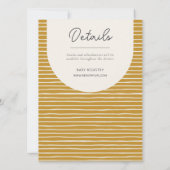 Eenvoudige Stripe Baby shower Invitation Kaart (Achterkant)