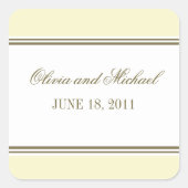 Eenvoudige Stripe Buttercream Sticker (Voorkant)