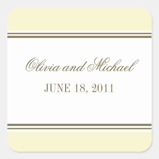 Eenvoudige Stripe Buttercream Sticker (Voorkant)