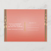 Eenvoudige Stripe Chic Elegante bruiloft Save the  Aankondigingskaart (Achterkant)