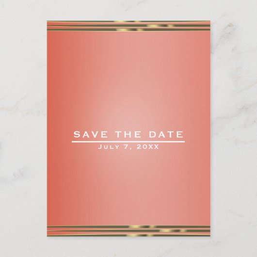 Eenvoudige Stripe Chic Elegante bruiloft Save the  Aankondigingskaart (Voorkant)