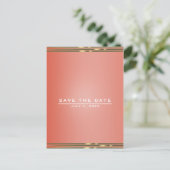 Eenvoudige Stripe Chic Elegante bruiloft Save the  Aankondigingskaart (Staand voorkant)