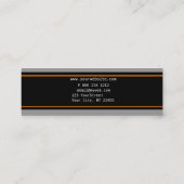 Eenvoudige Stripe Professional Functionminimalisti Mini Visitekaartje (Achterkant)