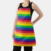 Eenvoudige stripe regenboog - Pride-vlagkleuren Schort (Insitu)