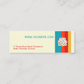 Eenvoudige Stripes New Retro-minikaarten Mini Visitekaartje (Achterkant)