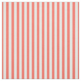Eenvoudige Stripes Pattern Coral/White Trendy Stof