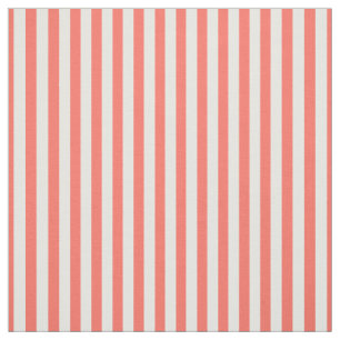 Eenvoudige Stripes Pattern Coral/White Trendy Stof