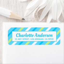 Eenvoudige Stripes Return Address Labels