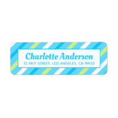 Eenvoudige Stripes Return Address Labels (Voorkant)
