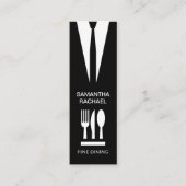 Eenvoudige Stropdas Kutselij Fine Dining instellen Mini Visitekaartje (Voorkant)