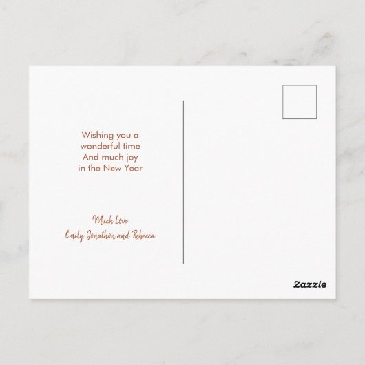 Eenvoudige structuurnaam Merry kerstfeestdag Briefkaart (Achterkant)