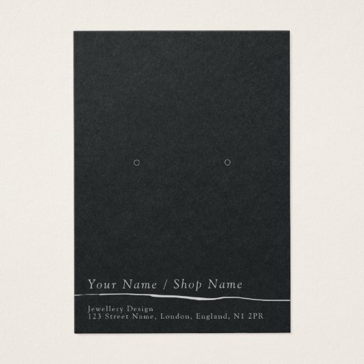 Eenvoudige stud oorbel display kaart (Voorkant)