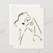 Eenvoudige studie - Schets van een dame Briefkaart (Voorkant / Achterkant)