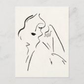 Eenvoudige studie - Schets van een dame Briefkaart (Voorkant)
